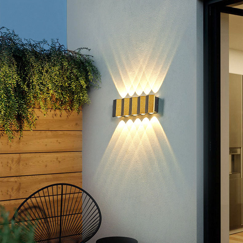 Stornfield | Modern Light Luxury Golden Aluminum Outdoor Waterproof Terrace LED Wall Lamp