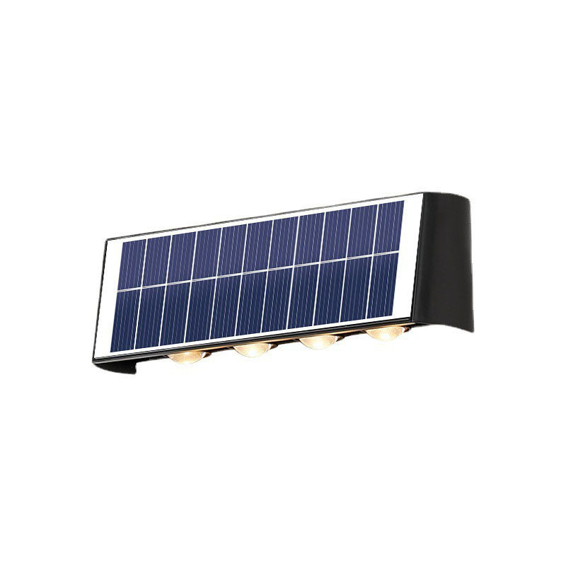 Stornfield | Simplicité Moderne Applique Murale Étanche Solaire Rectangulaire ABS PMMA LED Pour Patio Extérieur