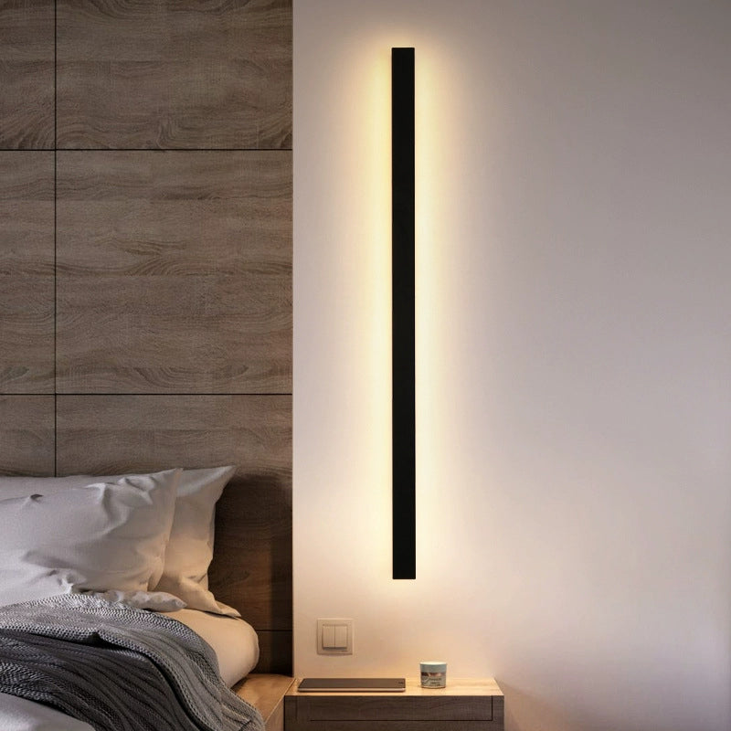 Modern Minimalist Long Rectangular Aluminum Acrylic LED Wall Sconce Lamp For Garden | Stornfield