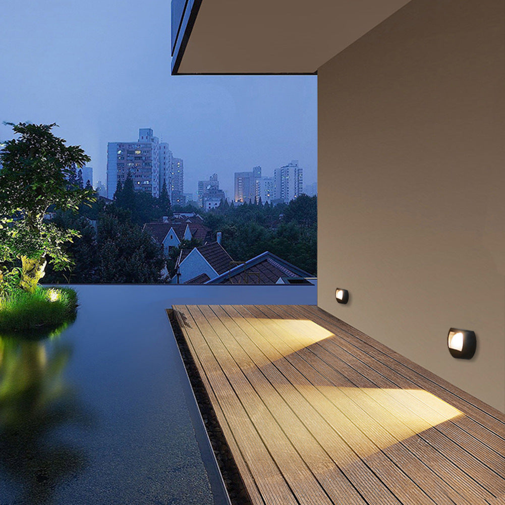 Outdoor Solar Round Square LED Waterproof Patio Step Light | Stornfield