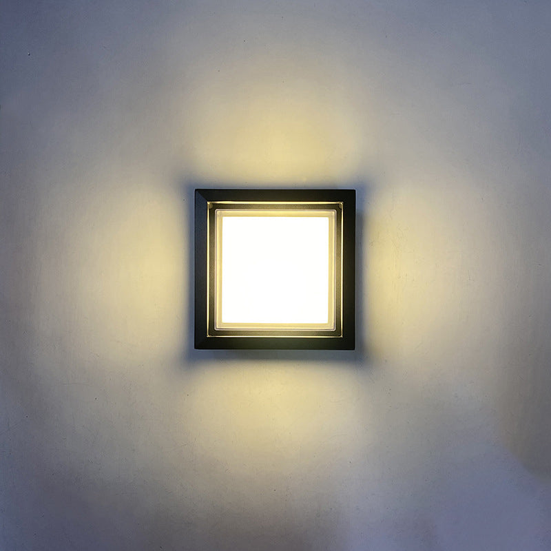 Modern Minimalist Waterproof Square Aluminum Acrylic LED Outdoor Wall Sconce Lamp For Garden | Stornfield
