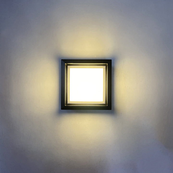 Modern Minimalist Waterproof Square Aluminum Acrylic LED Outdoor Wall Sconce Lamp For Garden | Stornfield