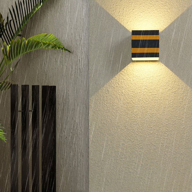 Outdoor Minimalist Square Cube Aluminum Waterproof LED Wall Sconce Lamp | Stornfield