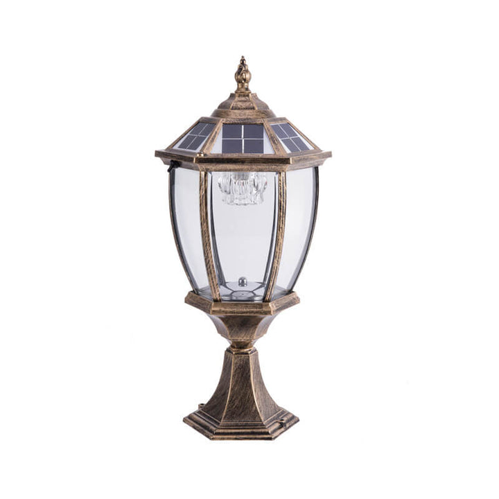 Outdoor Solar Waterproof Aluminum Glass 1-Light Lawn Landscape Light | Stornfield