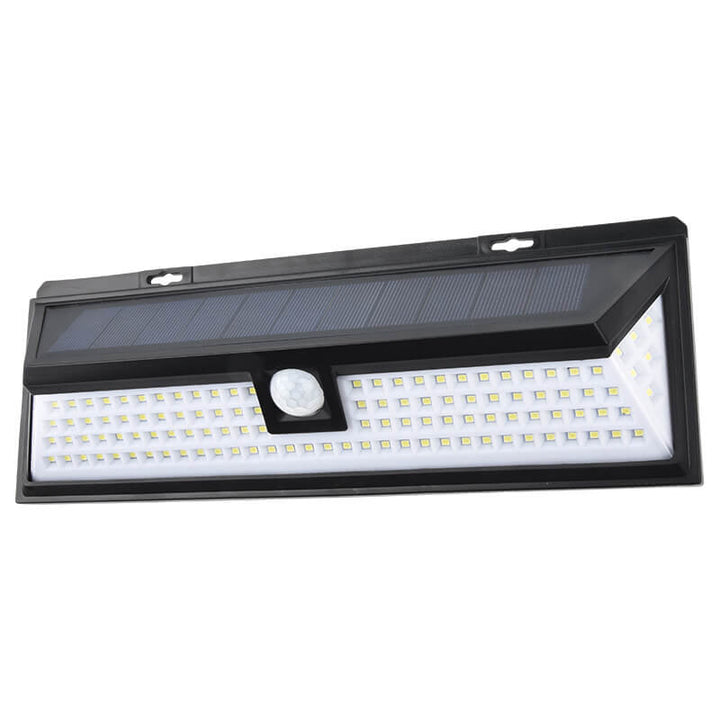 Modern Black Rectangular Human Sensor Solar Waterproof Outdoor Garden LED Wall Light | Stornfield