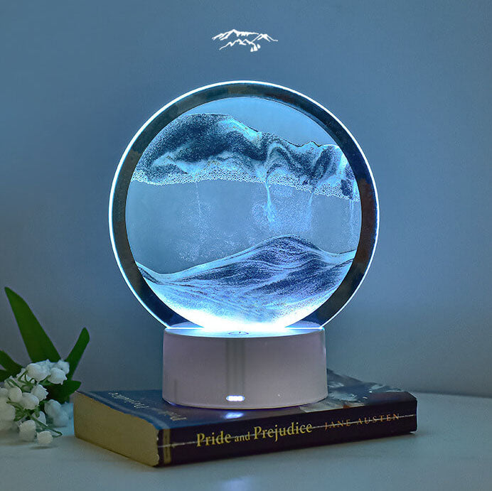 Stornfield | Creative Quicksand Round Hourglass 3D Night LED Table Lamp