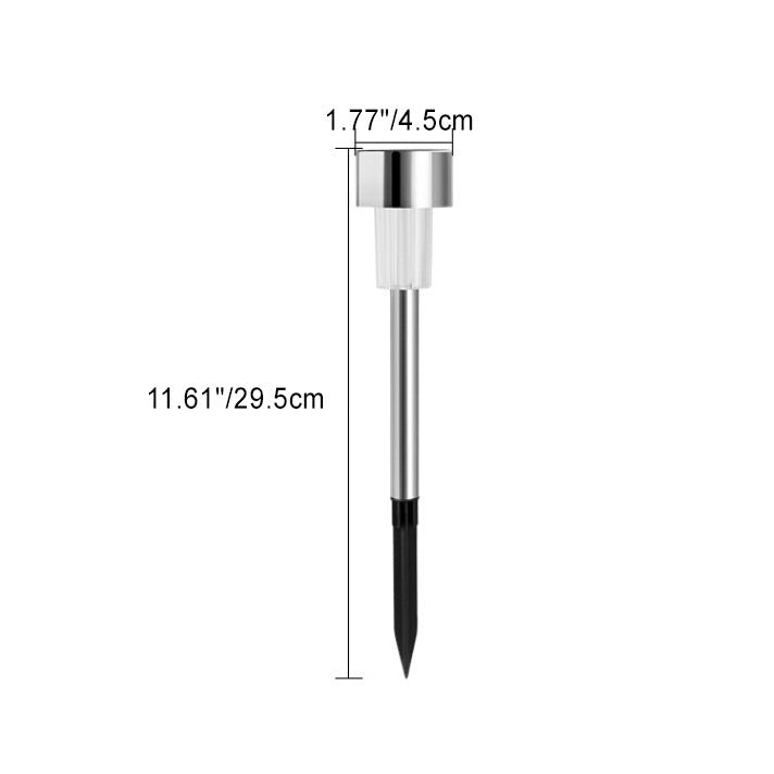 Modern Minimalist Waterproof Solar Cylinder Plastic Stainless Steel LED Landscape Light For Garden | Stornfield