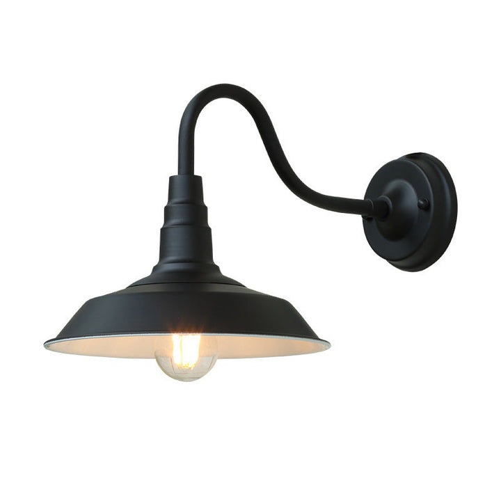 Stornfield | Noctura Classic Wall Lamp | Vintage Design | Iron Frame with Round Glass Lampshade | 1-Light Dining Room Lighting