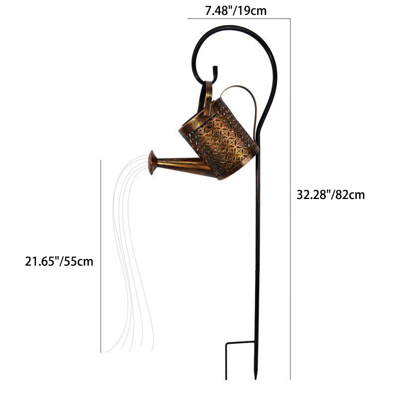 Contemporary Creative Solar Kettle Iron LED Outdoor Light For Garden | Stornfield