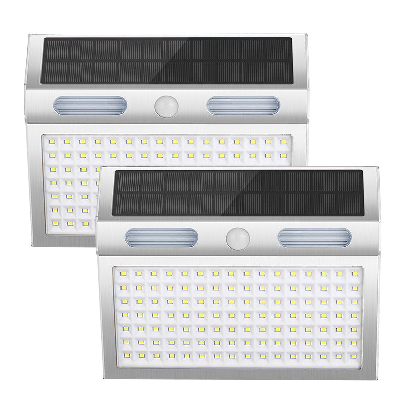 Solar Induction Stainless Steel Trapezoidal LED Outdoor Waterproof Wall Sconce Lamp | Stornfield