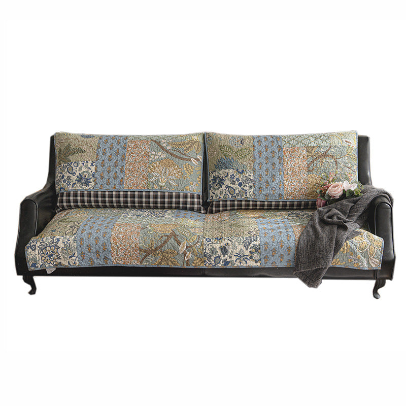 European Floral Cotton Couch Cover Sofa Protective Non-slip | Stornfield