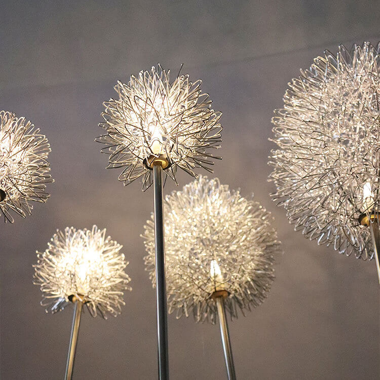 Solar Dandelion Aluminum Wire Globe Light LED Outdoor Waterproof Luminous Garden Insert Ground Landscape Light | Stornfield