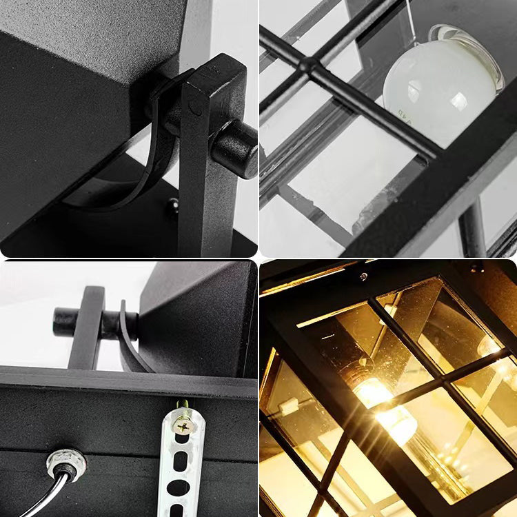 Modern Simplicity Waterproof Aluminum Square Glass Shade 1-Light Wall Sconce Lamp For Outdoor Patio | Stornfield