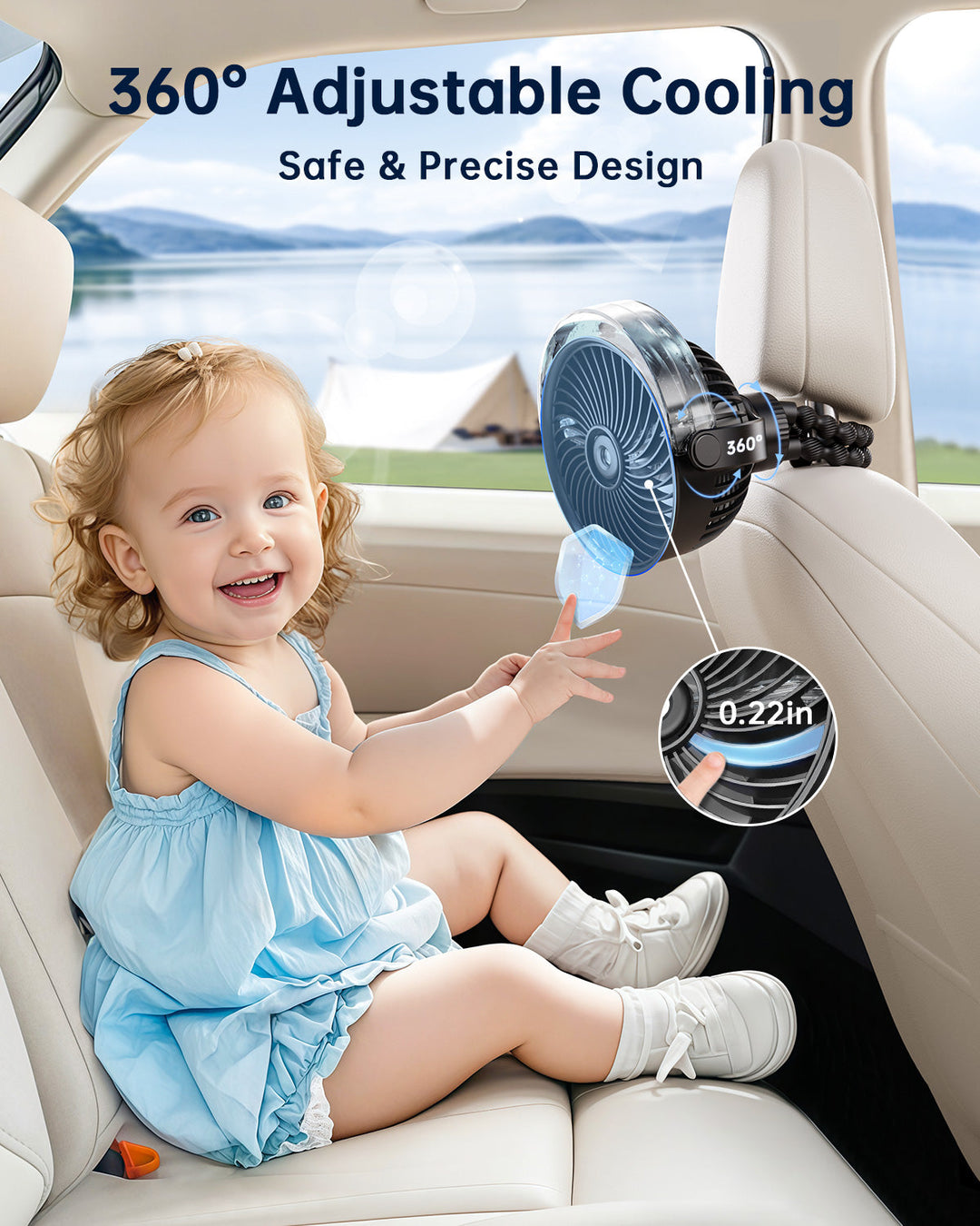 Misting Stroller Fan – Portable Baby Fan with Spray | Stornfield