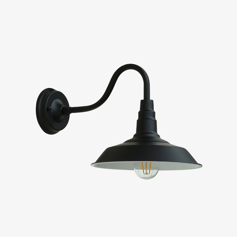 Stornfield | Noctura Classic Wall Lamp | Vintage Design | Iron Frame with Round Glass Lampshade | 1-Light Dining Room Lighting