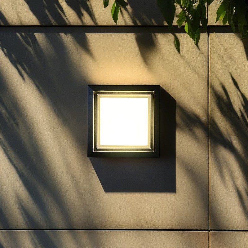 Modern Minimalist Waterproof Square Aluminum Acrylic LED Outdoor Wall Sconce Lamp For Garden | Stornfield