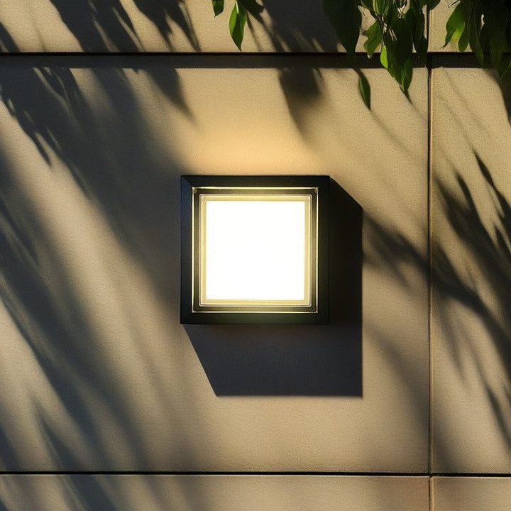 Modern Minimalist Waterproof Square Aluminum Acrylic LED Outdoor Wall Sconce Lamp For Garden | Stornfield