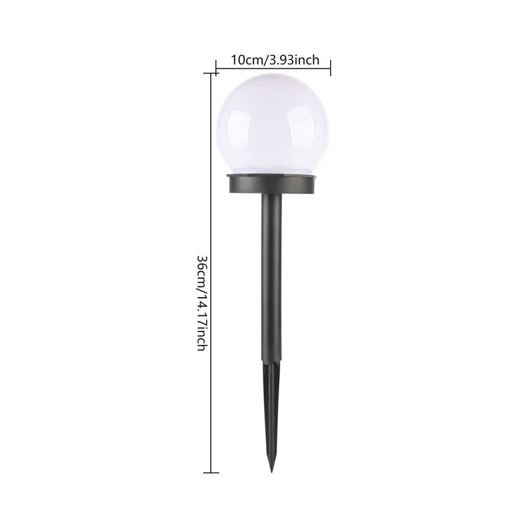 Modern Minimalist Waterproof Solar Globe ABS LED Landscape Light For Garden | Stornfield