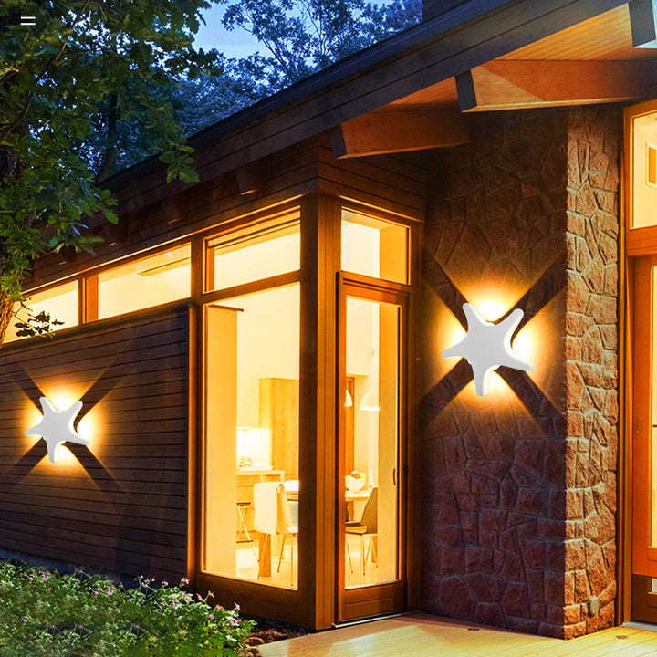 Stornfield | Contemporary Simplicity Outdoor Waterproof LED Starfish Design Aluminum Wall Light