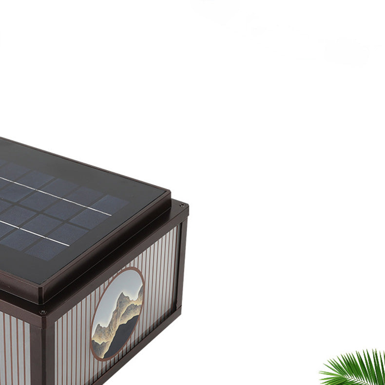 Modern Minimalist Solar Waterproof Square Aluminum Glass LED Post Head Light For Garden | Stornfield