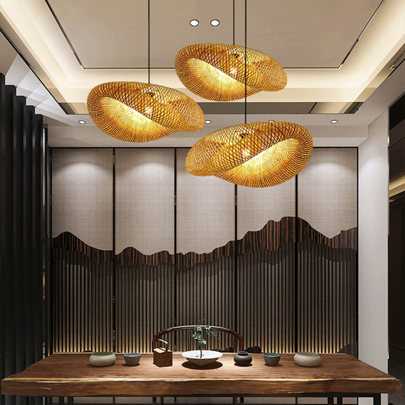 Stornfield | Bamboo Woven Rattan - Pendant Light - LED - Light