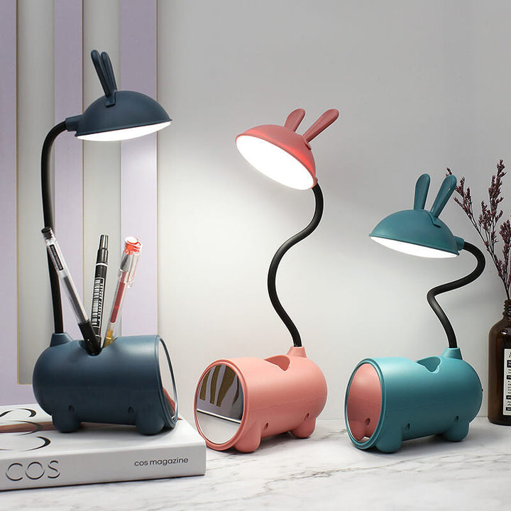 Stornfield | USB LED Touch Desk Lamp Creative Rabbit Shaped Pen Holder Cartoon