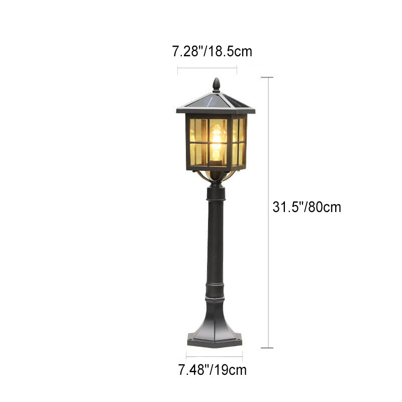 Industrial Solar Waterproof Die-Cast Aluminum Glass 1-Light Outdoor Lawn Landscape Light | Stornfield