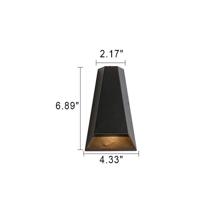 Outdoor Modern Column Geometry LED Waterproof Wall Sconce Lamp | Stornfield