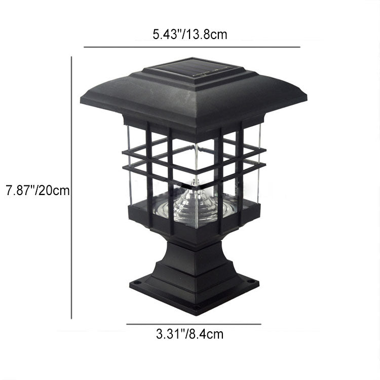 Modern Simplicity Solar Square Pillar LED Outdoor Lawn Landscape For Garden | Stornfield