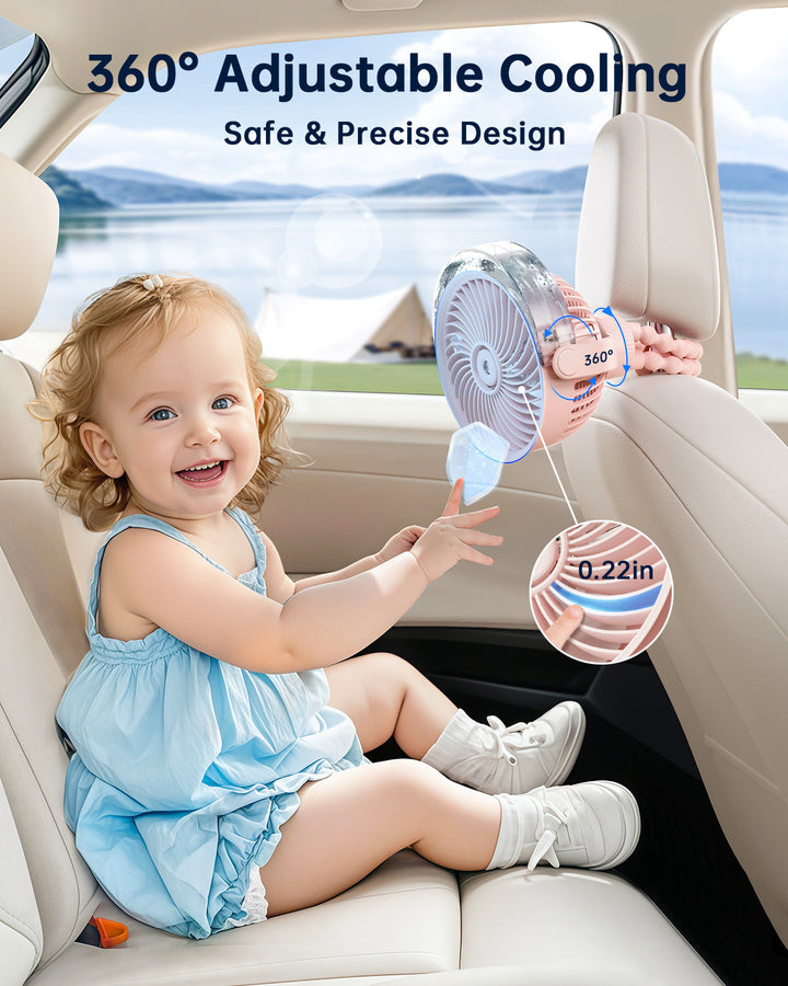 Misting Stroller Fan – Portable Baby Fan with Spray | Stornfield