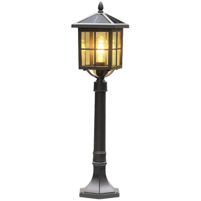 Industrial Solar Waterproof Die-Cast Aluminum Glass 1-Light Outdoor Lawn Landscape Light | Stornfield