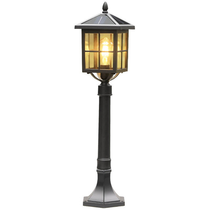 Industrial Solar Waterproof Die-Cast Aluminum Glass 1-Light Outdoor Lawn Landscape Light | Stornfield