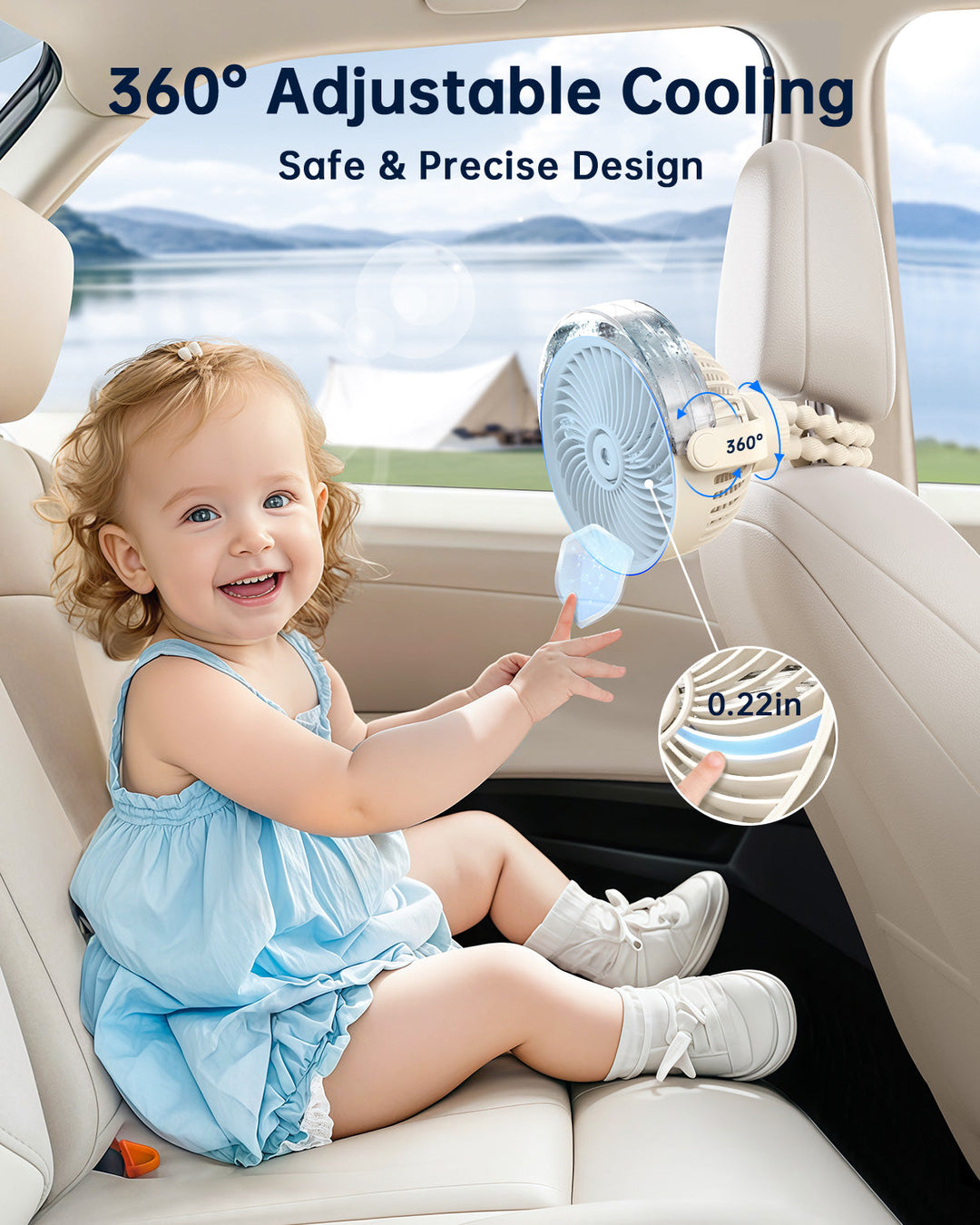 Misting Stroller Fan – Portable Baby Fan with Spray | Stornfield