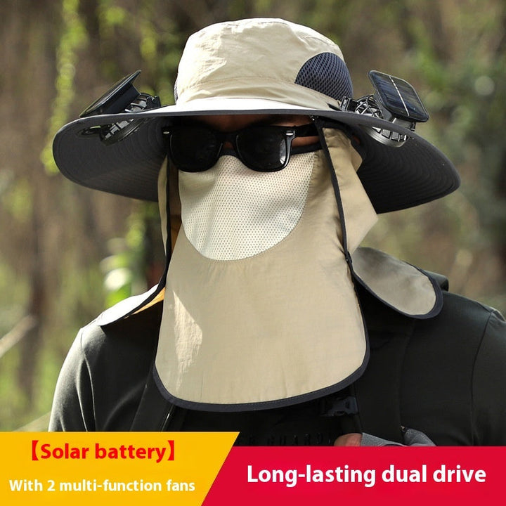 Quick-drying Solar Fan Outdoor Big Brim Sun Hat | Stornfield