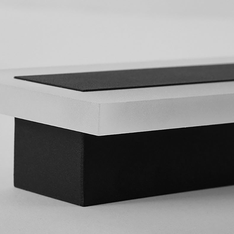 Modern Minimalist Long Rectangular Aluminum Acrylic LED Wall Sconce Lamp For Garden | Stornfield