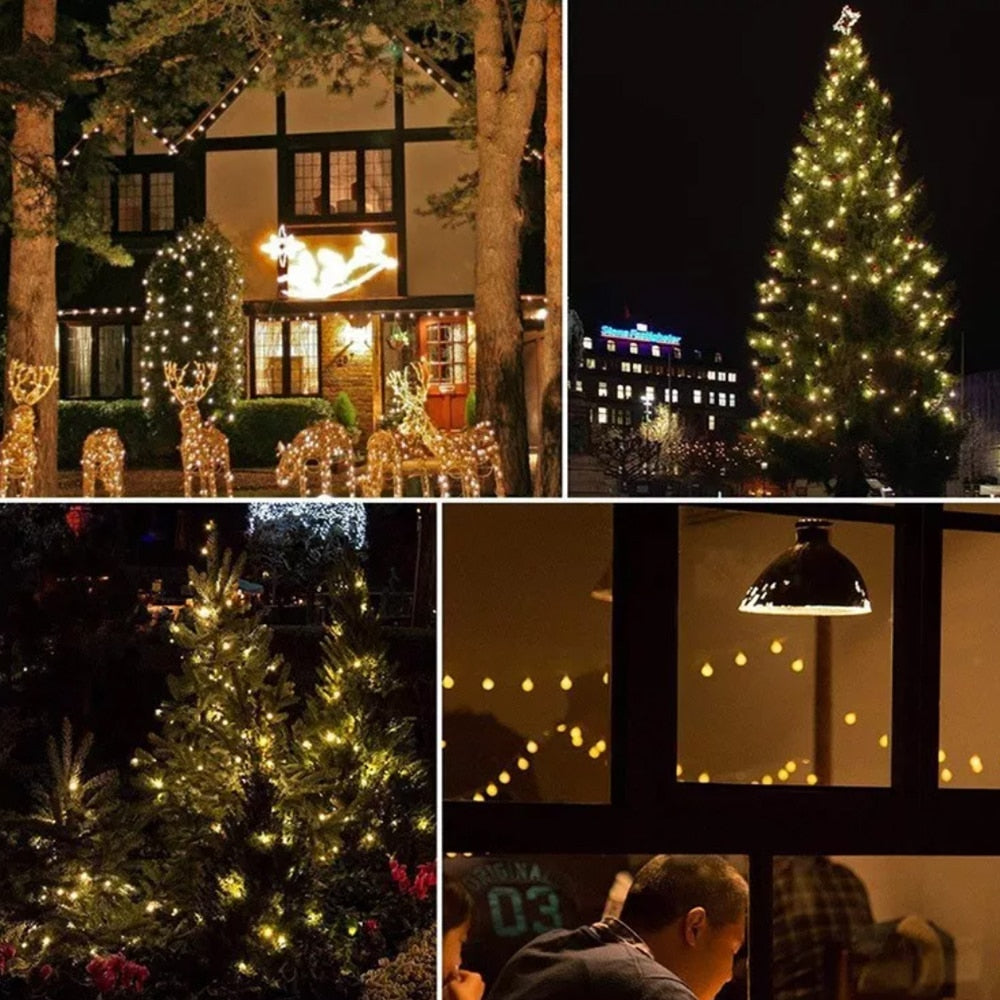 Solar string lights with ball lights - 5M-20 LED / 7M-50 LED / 12M-100 LED | Stornfield