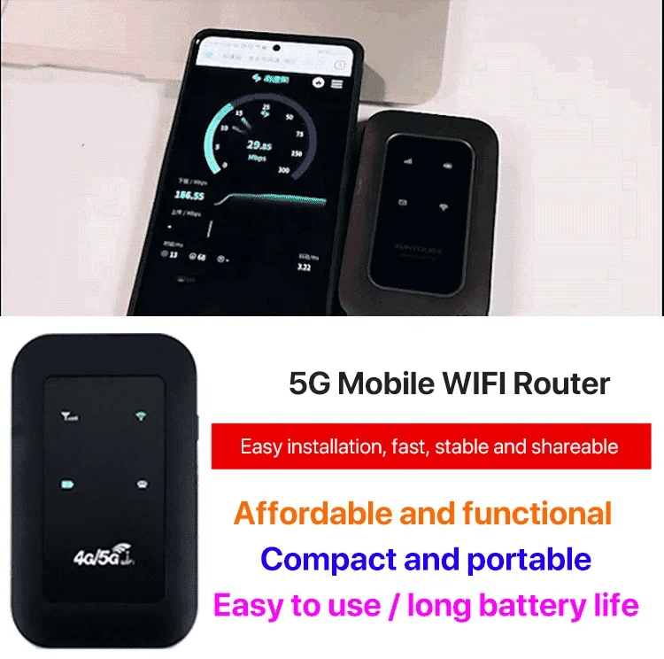 Stornfield | Portable 5G WiFi Router – High-Speed Mobile Wireless Internet Hotspot