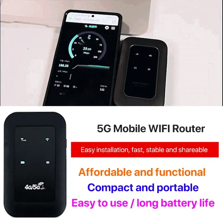 Stornfield | Portable 5G WiFi Router – High-Speed Mobile Wireless Internet Hotspot