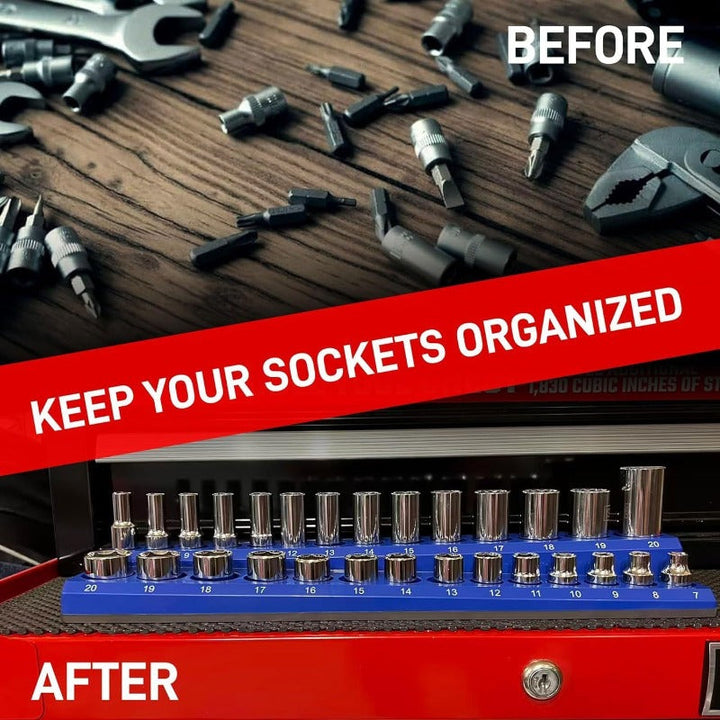 Heavy-Duty Magnetic Socket Organizer Stornfield