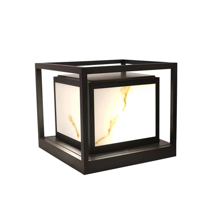 Modern Solar Square Chinese Outdoor Column Head Light LED Lawn Landscape Light | Stornfield