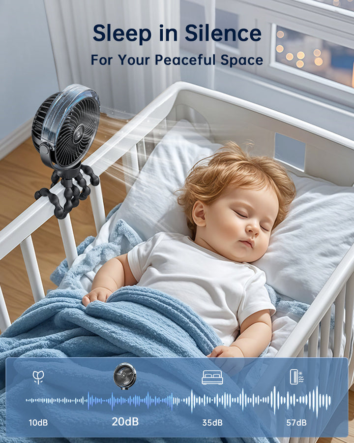 Misting Stroller Fan – Portable Baby Fan with Spray | Stornfield