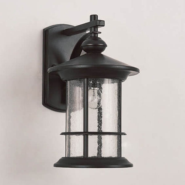 Industrial Vintage Bubble Glass Column 1-Light Outdoor Waterproof Wall Sconce Lamp | Stornfield