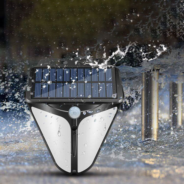 Stornfield | Lampe murale LED extérieure étanche avec capteur de corps intelligent triangle solaire