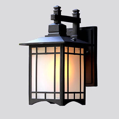 Modern Waterproof Solar Aluminum Chinese Pavilion Shape 1-Light Wall Sconce Lamp | Stornfield