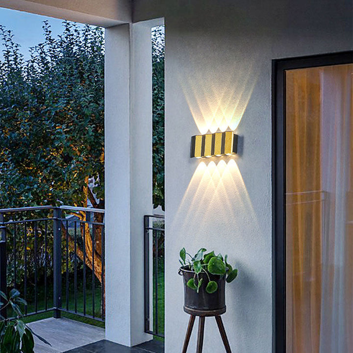 Stornfield | Modern Light Luxury Golden Aluminum Outdoor Waterproof Terrace LED Wall Lamp