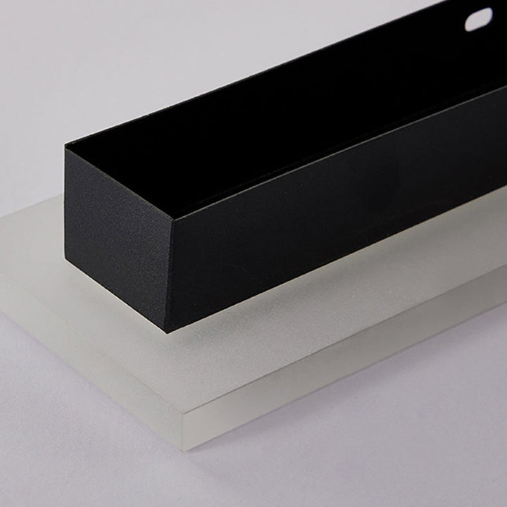Modern Minimalist Long Rectangular Aluminum Acrylic LED Wall Sconce Lamp For Garden | Stornfield