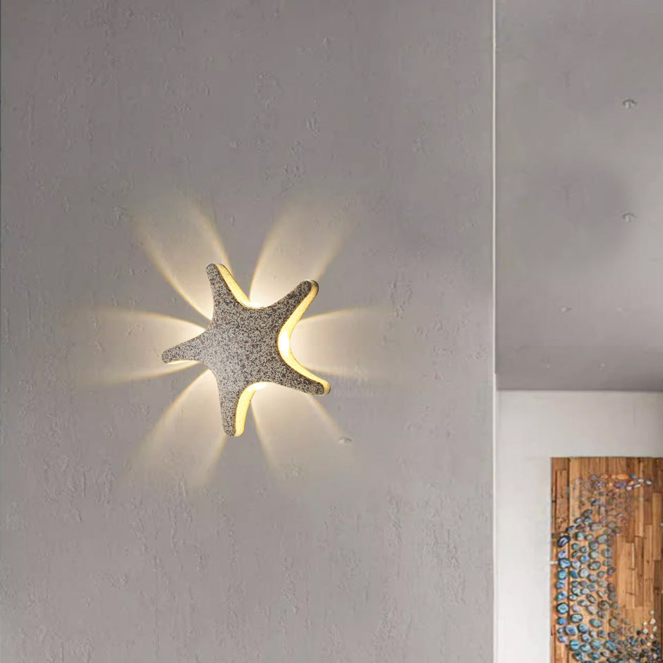 Stornfield | Contemporary Simplicity Outdoor Waterproof LED Starfish Design Aluminum Wall Light