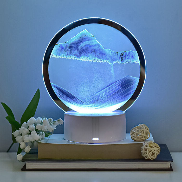 Stornfield | Creative Quicksand Round Hourglass 3D Night LED Table Lamp
