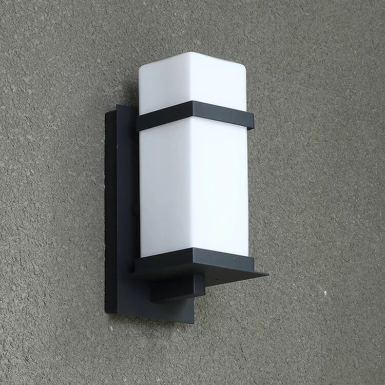 Modern Chinese Square Outdoor Waterproof 1-Light Wall Sconce Lamp | Stornfield