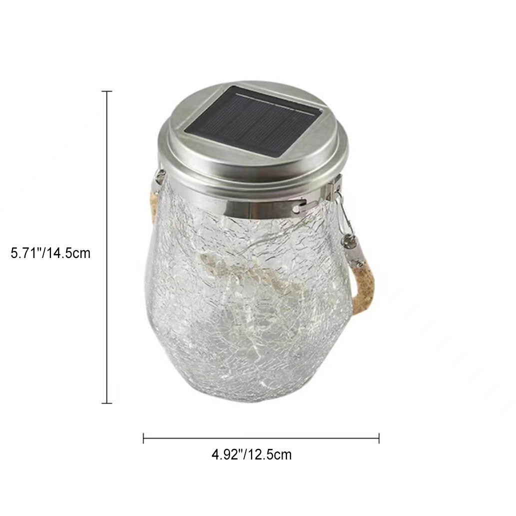 Contemporary Creative Crackle Glass Bottle Star Decor LED Solar String Light For Outdoor Patio | Stornfield